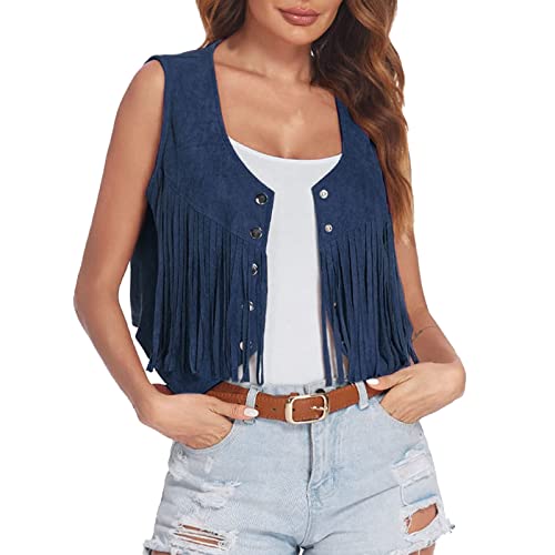 Generisch Fransenweste Damen Faschingskostüme Frauen Braun Cowboy Kostüm Damen 70er Jahre Hippie Outfit Indianer Kostüm Cowgirl Weste Und Schlaghose Karneval Kleidung für Damen Bekleidung Disco Party Generisch Fransenweste Damen Faschingskostüme Frauen Braun Cowboy Kostüm Damen 70er Jahre Hippie Outfit Indianer Kostüm Cowgirl Weste Und Schlaghose Karneval Kleidung für Damen Bekleidung Disco Party von Generisch