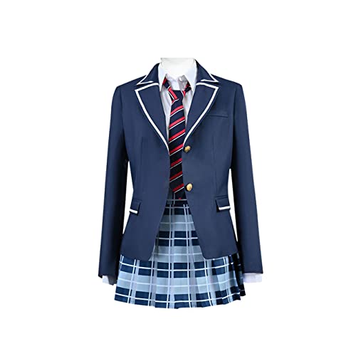 Generisch Frauen Shiraishi An Cosplay Kostüm JK Schuluniform Halloween Outfit,L-Blue von Generisch