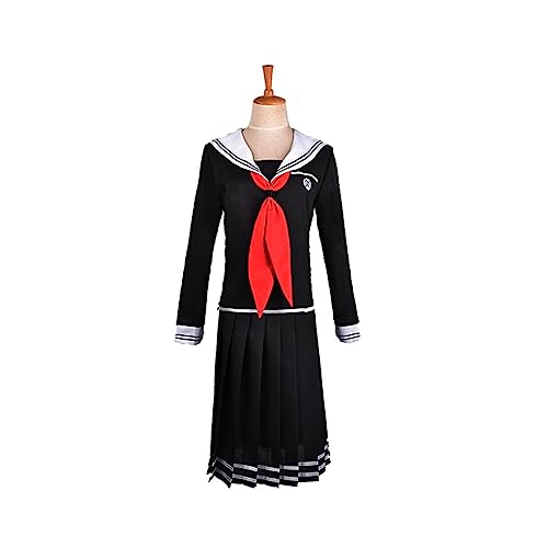 Generisch Frauen Toko Fukawa Cosplay Kostüm Kleid JK Schuluniform Faltenrock Set,Black-XL von Generisch