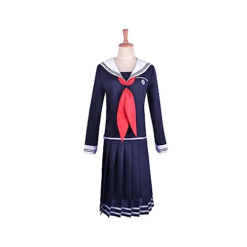 Generisch Frauen Toko Fukawa Cosplay Kostüm Kleid JK Schuluniform Faltenrock Set,Blue-XS von Generisch