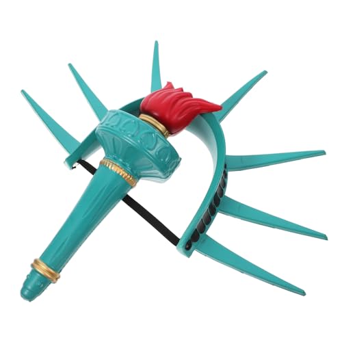 Generisch Freiheitsstatue Stirnband mit Krone und Fackel Teiliges Kostümzubehör für Halloween Karneval Rollenspiele Unisex Geeignet für Partys und Festlichkeiten von Generisch