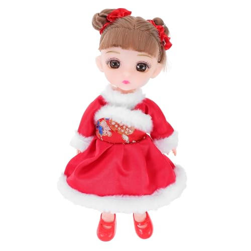 Generisch Frühlingsfest-Puppe Kleines Puppenspielzeug Schulkinderpuppenspielzeug Puppe Für Kleine Festliche Puppe Mädchen Kostüm Puppe Kostüm Puppe Kunststoff Rot von Generisch