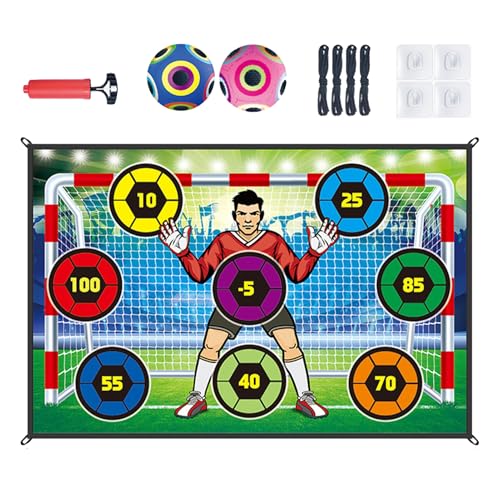 Generisch Fußball-Spielmatten-Set, Fußball-Spiel - Hinterhof-Fußball-Shooter-Spielzeug - Hinterhof-Fußballspielspielzeug Für Kinder Im Alter Von 3–8 Jahren, Kinder-Fußballspiel, Fußball-Smart-Spiel von Generisch