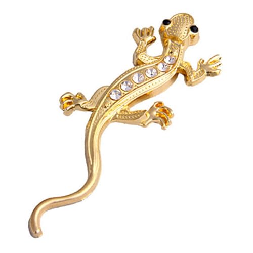 Generisch Gecko-Autoaufkleber | Selbstklebender Bling-Metall-Autoaufkleber mit Strass-Gecko, Langlebige Autoaufkleber für Autos, Motorräder, Lastwagen, Roller, Fahrräder von Generisch