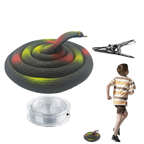 Generisch Gefälschte Schlange, realistischer Schlangenstreich - Golf-Schlangenstreich mit Schnur, Metallclip - Urkomische Streiche für Erwachsene, lustiges Kobra-Spielzeug für Feiertagspartys von Generisch