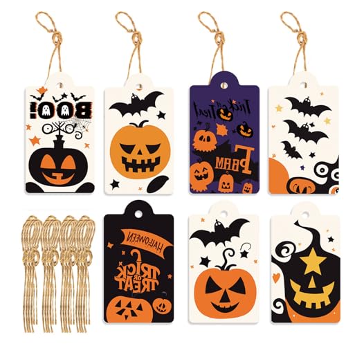 Generisch Ghost Labels - 8 Stile erschreckende Etiketten mit String | 80 beängstigende bevorzugte mit String | Fledermauskürbis - für die Halloween -Party -Dekoration Generisch Ghost Labels - 8 Stile erschreckende Etiketten mit String | 80 beängstigende bevorzugte mit String | Fledermauskürbis - für die Halloween -Party -Dekoration von Generisch