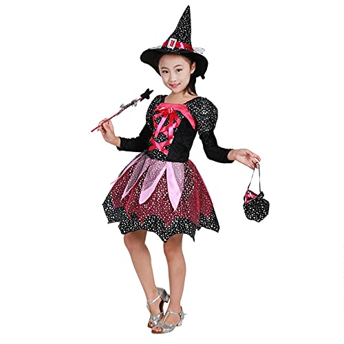 Generisch Girls' Witch Costume,Halloween KostüMe Kinder Hexe KostüM MäDchen Girls Halloween Carnival Party Witch Dress Halloween KostüM Halloween-Kostüm Kinder Party Set Generisch Girls' Witch Costume,Halloween KostüMe Kinder Hexe KostüM MäDchen Girls Halloween Carnival Party Witch Dress Halloween KostüM Halloween-Kostüm Kinder Party Set von Generisch