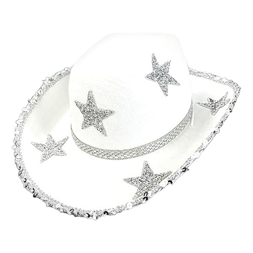 Generisch Glitzer-Cowgirl-Hut, glitzernde Cowboy-Hüte für Damen | Filz Strass Damen Cowboyhut | Modisches Halloween-Kostüm, Western-Cowboyhut für Tanz, Musikfestival Generisch Glitzer-Cowgirl-Hut, glitzernde Cowboy-Hüte für Damen | Filz Strass Damen Cowboyhut | Modisches Halloween-Kostüm, Western-Cowboyhut für Tanz, Musikfestival von Generisch