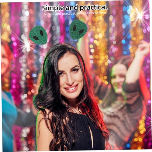 Generisch Glitzer Haarreif mit Antennen Halloween Kostüm Stirnband Unisex für Party Karneval Fasching Verstellbar Komfortabler Kopfschmuck für Erwachsene und Junge Mädchen von Generisch