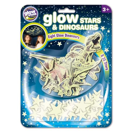 Generisch Glow in The Dark Sticker Leuchtsticker leuchtet im Dunkeln Dinos Dinosaurier Stars Sterne von Generisch