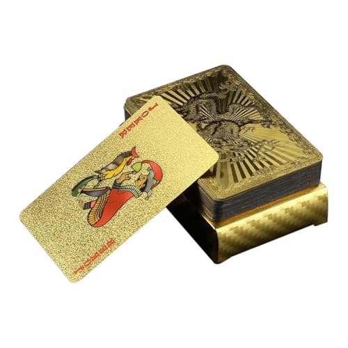 Generisch Goldfolie Pokerkarten, Pokerspielkarten,Luxus Gold Folie Poker Brettspiel - PVC tragbare Freizeitspielkarten für Festivals, Partys, Versammlungen Generisch Goldfolie Pokerkarten, Pokerspielkarten,Luxus Gold Folie Poker Brettspiel - PVC tragbare Freizeitspielkarten für Festivals, Partys, Versammlungen von Generisch