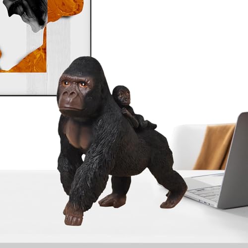 Generisch Gorilla-Skulptur-Ornamente, Gorilla-Dekorationen aus Harz - Desktop Ornaments 6,5-Zoll-Gorilla-Figur-Statuen,Realistische Lernspielzeug-Wildtierskulptur für Kinder und Mädchen Generisch Gorilla-Skulptur-Ornamente, Gorilla-Dekorationen aus Harz - Desktop Ornaments 6,5-Zoll-Gorilla-Figur-Statuen,Realistische Lernspielzeug-Wildtierskulptur für Kinder und Mädchen von Generisch