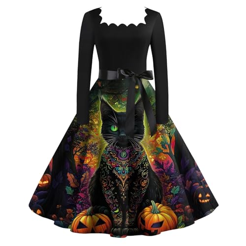 Generisch Goth Dress Engelskostüm Horrorkostüm Dämon Mittelalter Kleid Damen Tote Vampirkostüm Puppe Kostüm Halloween Assassinen Witwe Blutverschmiertes Halloween Damen M von Generisch