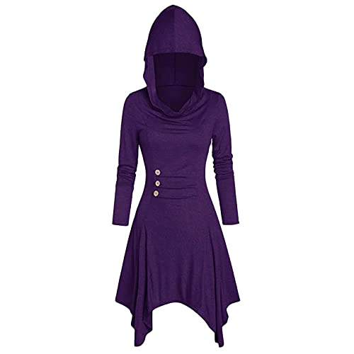Generisch Gothic Kleid Damen,Mittelalter Kleidung Damen,Halloween Kostüm,Renaissance Mit Kapuze Kleid für Halloween Karneval Outfit Generisch Gothic Kleid Damen,Mittelalter Kleidung Damen,Halloween Kostüm,Renaissance Mit Kapuze Kleid für Halloween Karneval Outfit von Generisch
