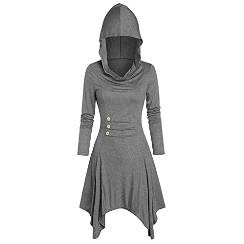 Generisch Gothic Kleid Damen,Mittelalter Kleidung Damen,Halloween Kostüm,Renaissance Mit Kapuze Kleid für Halloween Karneval Outfit Generisch Gothic Kleid Damen,Mittelalter Kleidung Damen,Halloween Kostüm,Renaissance Mit Kapuze Kleid für Halloween Karneval Outfit von Generisch