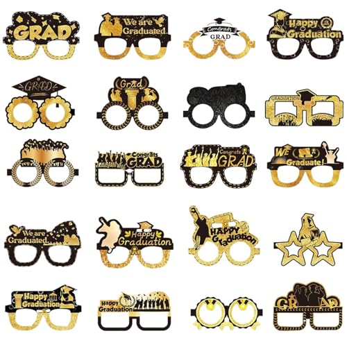 Generisch Graduationsparty Brille,20 Stück Fotoaccessoires Für Fotobox - Papier Sehhilfen Leicht Feiertagsbedarf Deko Für Klassenraum Schule Generisch Graduationsparty Brille,20 Stück Fotoaccessoires Für Fotobox - Papier Sehhilfen Leicht Feiertagsbedarf Deko Für Klassenraum Schule von Generisch