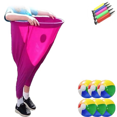 Generisch Granny Pants Hof-Spiel, 2025 Granny Pants Yard Game Set, Team Staffel Familientreffen Party Feldparty Spielset (Rosa Rot C) von Generisch
