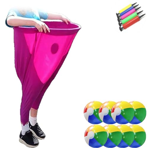 Generisch Granny Pants Hof-Spiel, 2025 Granny Pants Yard Game Set, Team Staffel Familientreffen Party Feldparty Spielset (Rosa Rot D) von Generisch