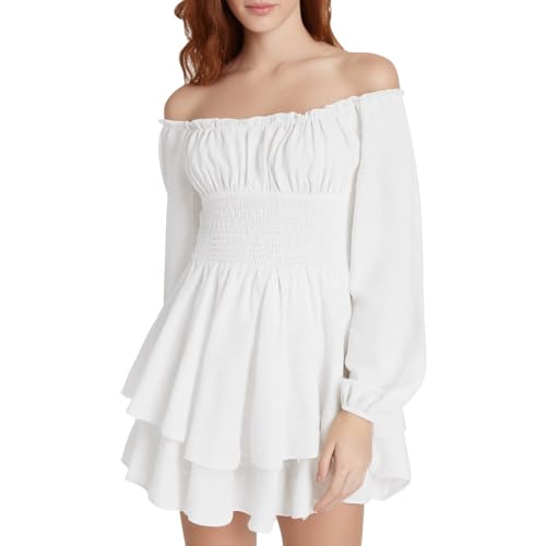 Generisch Grau Piratenkostüm Damen Sommerkleid, Swing Kleid Off Shoulder Slash Neck Skaterkleid Einfarbiges A-Linien-Kleid Trägerloses, Knielanges Strandkleid Party Karneval kostüm Piratin S M L XL Generisch Grau Piratenkostüm Damen Sommerkleid, Swing Kleid Off Shoulder Slash Neck Skaterkleid Einfarbiges A-Linien-Kleid Trägerloses, Knielanges Strandkleid Party Karneval kostüm Piratin S M L XL von Generisch