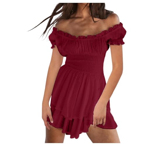 Generisch Grau Piratenkostüm Damen Sommerkleid, Swing Kleid Off Shoulder Slash Neck Skaterkleid Einfarbiges A-Linien-Kleid Trägerloses, Knielanges Strandkleid Party Karneval kostüm Piratin S M L XL Generisch Grau Piratenkostüm Damen Sommerkleid, Swing Kleid Off Shoulder Slash Neck Skaterkleid Einfarbiges A-Linien-Kleid Trägerloses, Knielanges Strandkleid Party Karneval kostüm Piratin S M L XL von Generisch