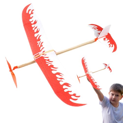 Generisch Gummiband Flugzeug - Gummiband Antrieb Flugzeug Bausatz, Spielzeug Segelflieger Für Outdoor Sport Spiel Kinder Erwachsene von Generisch