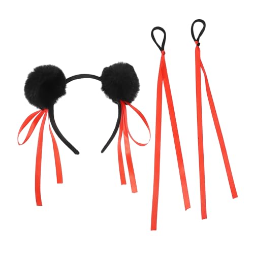 Generisch Haarreifen mit Süßem Pompon Weiche Stoffkonstruktion Einfach Anzuziehen Vielseitig für Party Halloween Cosplay Hält Haare Fest Passend für Mädchen Inklusive Haargummis Schwarz Generisch Haarreifen mit Süßem Pompon Weiche Stoffkonstruktion Einfach Anzuziehen Vielseitig für Party Halloween Cosplay Hält Haare Fest Passend für Mädchen Inklusive Haargummis Schwarz von Generisch