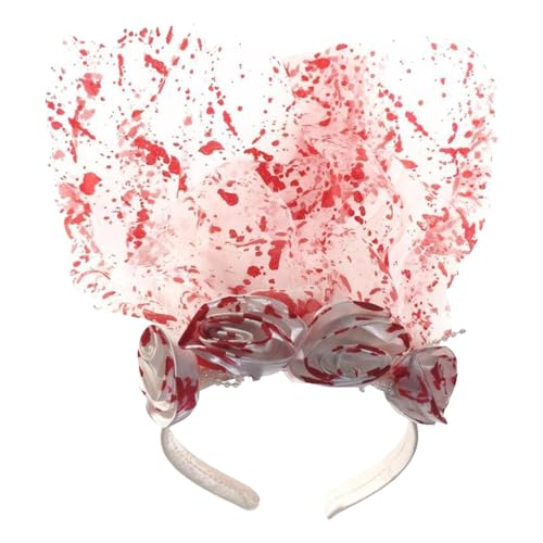 Generisch Haarschmuck für Frauen Blutige Dekoration Party Supplies Kind Leistung Kostüme Stirnband Fahrradhelm Kinder (Red, 14X13cm) von Generisch