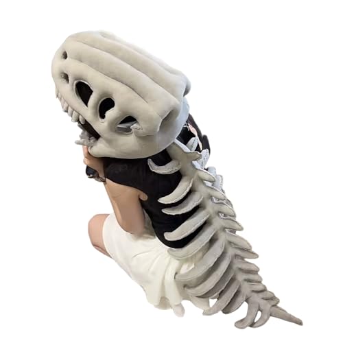 Generisch Halloween Dino Kostüm, Skelett Dinosaurier Ganzkörper T-Rex 2025 Neu Realistic Dinosaur Skeleton Costume Set Halloween Karneval Party Faschingskostüme (2PCS) von Generisch