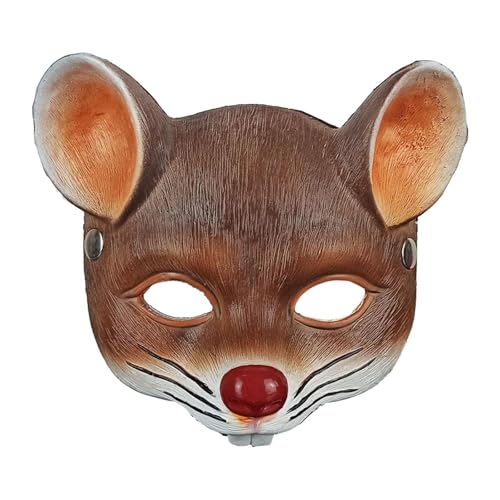 Generisch Halloween Karneval Kostüm Party 3D Stereo PU Schaum Maus Maske, Persönlichkeit Mode Unisex Maske (Braun) von Generisch