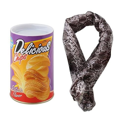Generisch Halloween Kartoffelchips Dosen Schlange, Snake Trick Spielzeug, Große Jump Snake Tricky Toys, Neuheit Lustige Streiche Witz, Party Dekoration, Pop Out Spring Party Supplies (B) von Generisch