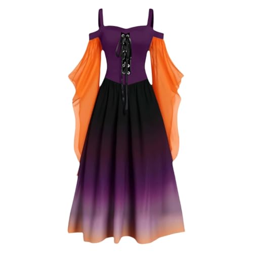 Generisch Halloween Kleid Damen Gothic Kleidung Damen Gothikkleider Cosplay Dress Renaissance Hexenkleid Mittelalter Lang Oberteil Plus Size Outfit Medieval Kleidung 2#dunkelviolett XL Generisch Halloween Kleid Damen Gothic Kleidung Damen Gothikkleider Cosplay Dress Renaissance Hexenkleid Mittelalter Lang Oberteil Plus Size Outfit Medieval Kleidung 2#dunkelviolett XL von Generisch