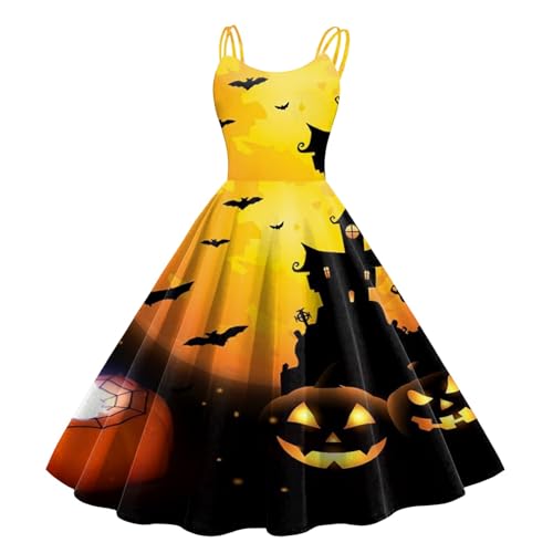 Generisch Halloween KostüM Damen, Horror Elegant Brautkleid Horror Braut KostüM Damen Halloween Kleid Schwarz Costumes SchöNe Kleider Cosplay Kleider für Hochzeitsgäste Kleid von Generisch