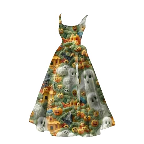Generisch Halloween KostüM Mit Blutigem, Horror Elegant Brautkleid Halloween Blut KostüM Hexenkleid Damen Costume Damen Halloween-Kleider Rundhals Schwingen Gastkleider von Generisch