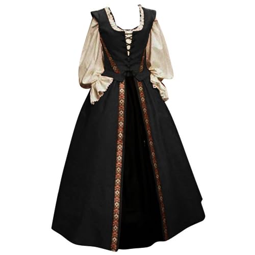 Generisch Halloween Kostüm, Vampir Kostüm Damen Barock Gothic Kleid Halloween Steampunk Kleider Trompetenärmel Mittelalter Kleidung Karneval Goth Dress Hexenkostüm Renaissance, Schwarz, S Generisch Halloween Kostüm, Vampir Kostüm Damen Barock Gothic Kleid Halloween Steampunk Kleider Trompetenärmel Mittelalter Kleidung Karneval Goth Dress Hexenkostüm Renaissance, Schwarz, S von Generisch