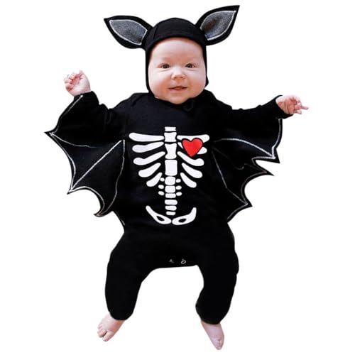 Generisch Halloween Kostüm Baby Fledermaus Kostüm Baby Halloween Strampler Neugeborene My First Halloweens Outfit Babies Halloweens Kostüms Unisex Strampler für Cosplay Party 0-24 Monate Generisch Halloween Kostüm Baby Fledermaus Kostüm Baby Halloween Strampler Neugeborene My First Halloweens Outfit Babies Halloweens Kostüms Unisex Strampler für Cosplay Party 0-24 Monate von Generisch