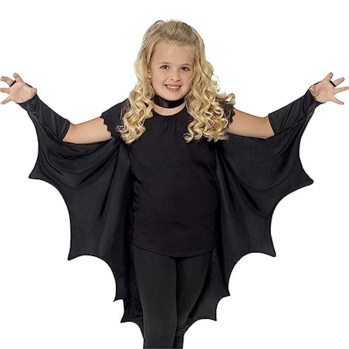 Generisch Halloween Kostüm Kinder, Fledermaus Kostüm Mädchen Junge Fledermaus Umhang Fledermausflügel Vampir Kostüm Kinder Bat Cape für Halloween Karneval Fasching Cosplay Party Fledermauskostüm von Generisch