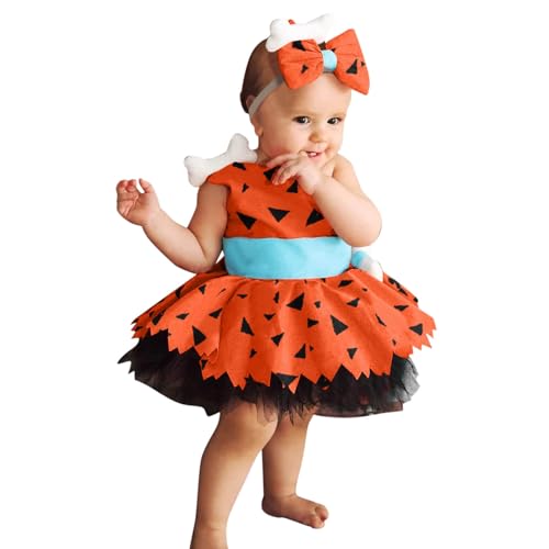 Generisch Halloween Kostüm Mädchen, Kinder Mädchen Halloween Kostüm Set Lustiges Tüll Prinzessinnenkleid mit Haarband Baby Kleinkind Tüll Kleid für Karneval, Party, Verkleidung Cosplay Outfit von Generisch