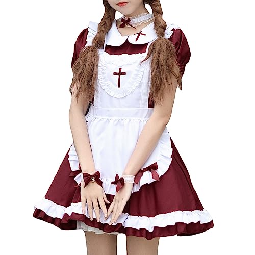 Generisch Halloween Kostüm Maid Schuluniform Mädchen Kawaii Clothes Anime Damen the Magd Goth Dress Partner Kleid Costume Cosplay Kostüme Makima Generisch Halloween Kostüm Maid Schuluniform Mädchen Kawaii Clothes Anime Damen the Magd Goth Dress Partner Kleid Costume Cosplay Kostüme Makima von Generisch