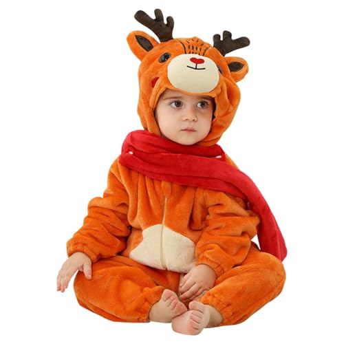 Generisch Halloween Kostüm Neugeborene Mädchen Junge Einteiler Kinderkostüm Niedliche Kürbis Neugeborene Jumpsuit Bodysuit Outfits Übergroßes Sweatshirt Pumpkin Kostüm Halloween Kleinkind von Generisch