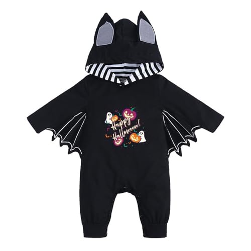 Generisch Halloween Kostüm Neugeborene Mädchen Junge Einteiler Kinderkostüm Niedliche bedruckte Neugeborene Jumpsuit Bodysuit Outfits Übergroßes Sweatshirt Pumpkin Kostüm Halloweenkostüm Kleinkind von Generisch