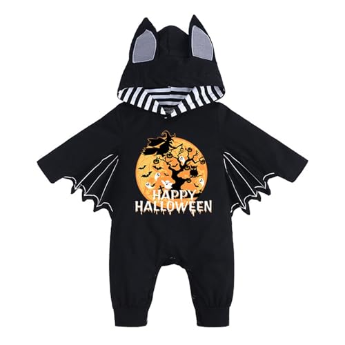 Generisch Halloween Kostüm Neugeborene Mädchen Junge Einteiler Kinderkostüm Niedliche bedruckte Neugeborene Jumpsuit Hausanzug Übergroßes Sweatshirt Pumpkin Kostüm Neugeborenen Kleidung Mädchen von Generisch