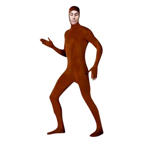 Generisch Halloween Kostüm Unisex Ganzkörperanzug Open Face Jumpsuit Greenscreen Anzug Halloween Ganzkörper Bodysuit Damen Herren Cosplay Body Suit für Fotografie und Spezialeffekte (03 Kaffee, L) Generisch Halloween Kostüm Unisex Ganzkörperanzug Open Face Jumpsuit Greenscreen Anzug Halloween Ganzkörper Bodysuit Damen Herren Cosplay Body Suit für Fotografie und Spezialeffekte (03 Kaffee, L) von Generisch