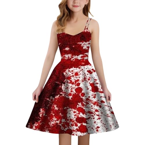Halloween Mädchen Mittelalterliches Kleid Gothic Partykostüm Elegantes Abendkleid A-Linie Trägerlos Blutbefleckter Aufdruck Kinderfest Karneval Cosplay Verkleidung Halloween Mädchen Mittelalterliches Kleid Gothic Partykostüm Elegantes Abendkleid A-Linie Trägerlos Blutbefleckter Aufdruck Kinderfest Karneval Cosplay Verkleidung von Generisch