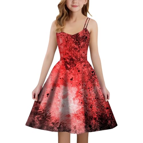 Halloween Mädchen Mittelalterliches Kleid Gothic Partykostüm Elegantes Abendkleid A-Linie Trägerlos Blutbefleckter Aufdruck Kinderfest Karneval Cosplay Verkleidung Halloween Mädchen Mittelalterliches Kleid Gothic Partykostüm Elegantes Abendkleid A-Linie Trägerlos Blutbefleckter Aufdruck Kinderfest Karneval Cosplay Verkleidung von Generisch