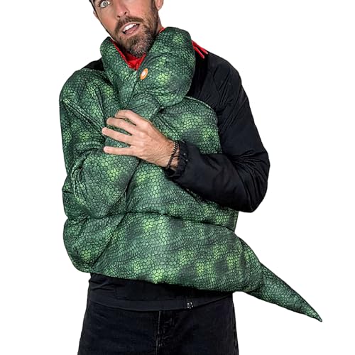 Generisch Halloween Python Kostüm, Humorvolles Schlangen Rollenspiel Verkleidung, Tierkostüm Mit Interaktiver Hand Auch Als Weihnachtskostüm Für Männer von Generisch