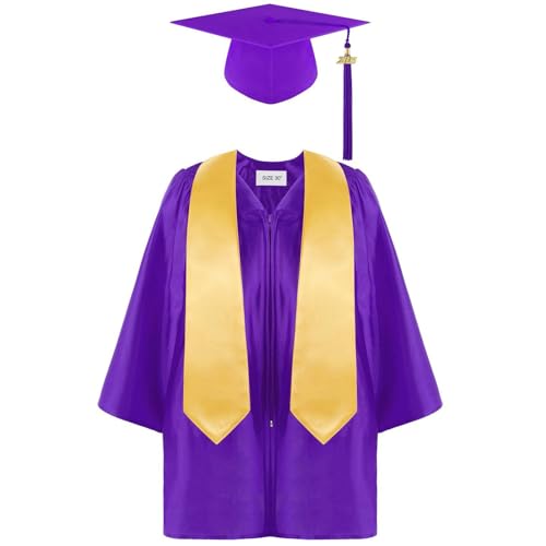 Generisch Halloween Strampler Tasselkleid Vorschule Kinder Abitur Shawl Kinder Kappe Jungen Outfits & Set Schlafanzug 140 Jungen (Purple, 36) von Generisch
