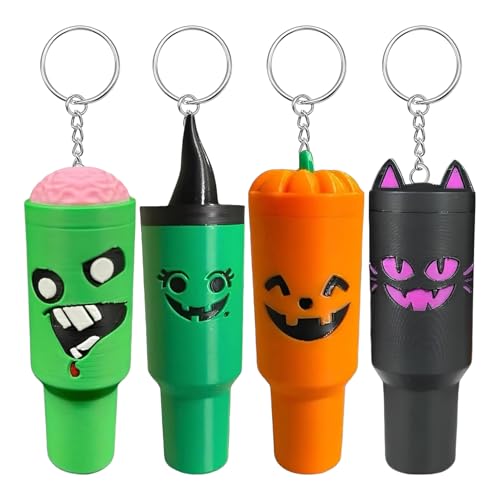 Generisch Halloween -Tasche Charme, 4 Stücke Becher Schlüsselkette für Rucksack | Dekorative Halloween -Schlüsselring für School Beach Einkaufsferien Everyday Party Picknick Camping Generisch Halloween -Tasche Charme, 4 Stücke Becher Schlüsselkette für Rucksack | Dekorative Halloween -Schlüsselring für School Beach Einkaufsferien Everyday Party Picknick Camping von Generisch