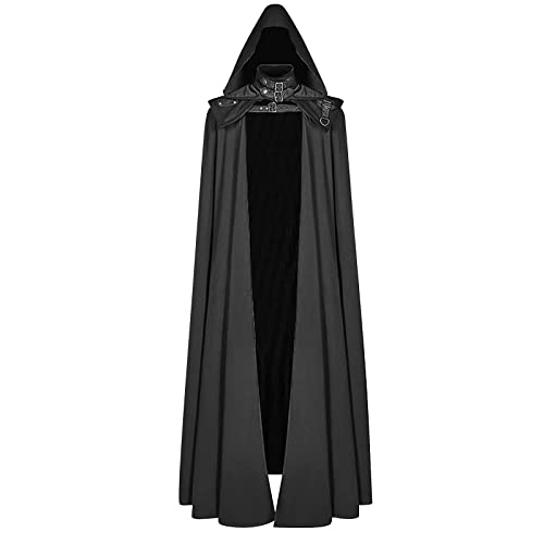 Generisch Halloween Umhang Herren Schwarzer Halloween Kostüm Vampir Cape Gothic Umhang Mittelalter Kleidung von Generisch