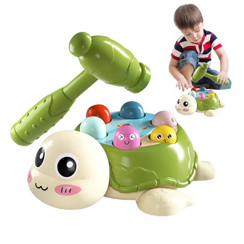 Generisch Hammer Spiel - Interaktives Schildkröten Spielzeug zum Hämmern,Pädagogisches Entwicklungs Lernspiel Niedliches Spiel Aktivität von Generisch