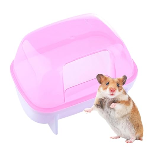 Generisch Hamster Sandbadbehälter | Kleines Chinchilla-Staubbadehaus, Hamster-Katzentoilette, abnehmbare Hamster-Badewannentoilette, Zwerghamster-Zubehör für Zwerghamster, Rennmaus, Maus von Generisch